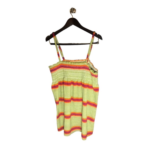 LIME GREEN TERI CLOTH COVER UP DRESS - Picture 2 of 8